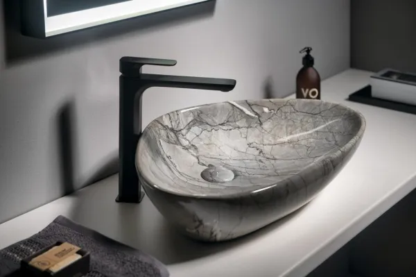 SAPHO - DALMA keramické umývadlo na dosku 58,5x39 cm, grigio 213