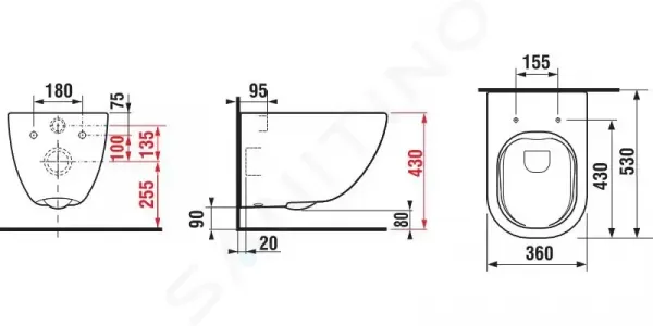 Jika Mio - Závesné WC, Rimless, biela H8207140000001