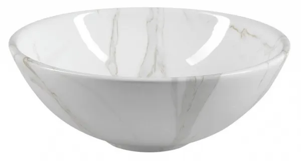 SAPHO - DALMA keramické umývadlo na dosku Ø 42 cm, carrara 117