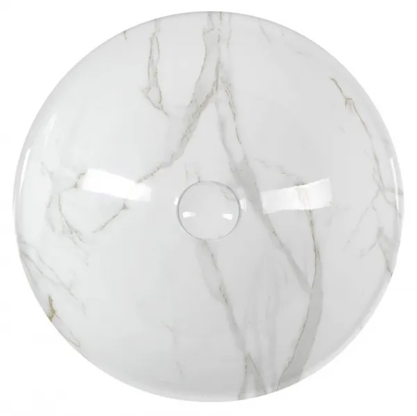 SAPHO - DALMA keramické umývadlo na dosku Ø 42 cm, carrara 117