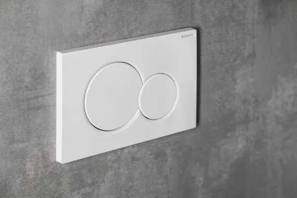 GEBERIT SIGMA01 ovládacie tlačítko, Dual flush, biela lesk 115.770.11.5