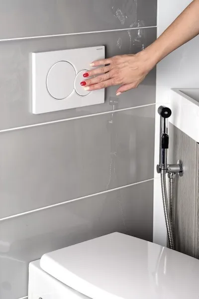 GEBERIT SIGMA01 ovládacie tlačítko, Dual flush, biela lesk 115.770.11.5