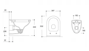 HOPA - Závesné wc COMPACT RIMLESS so SLIM sedadlom SOFT-CLOSE OLKGKO31DAK0199