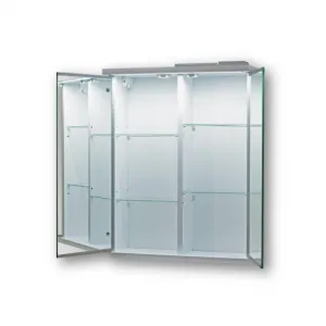 OLSEN SPA - Vrchný zrkadlová skrinka NICE s LED osvetlením - Rozmery skriniek - 80 × 64 × 15 cm OLNNIC80