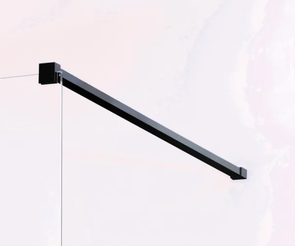 HOPA - Walk-in sprchovací kút LAGOS BLACK - Farba rámu zásteny - Hliník čierny, Rozmer A - 80 cm BCLAGO80BC