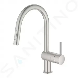 GROHE GROHE - Minta Drezová batéria s výsuvnou spŕškou, supersteel 32321DC2