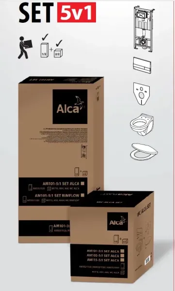 Alcadrain 1 - Alcadrain set AlcadrainRIM 5v1 AM115/1000,M1710,M91/A604/WCRIM/P169 zAM115SET5v1III