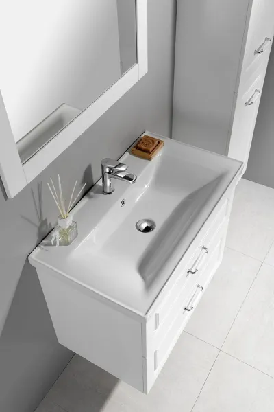AQUALINE - SAVA 80 keramické umývadlo nábytkové 80x46cm, biela 2080