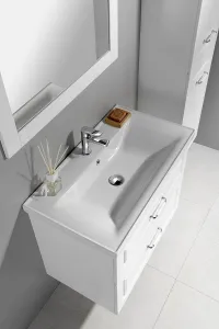 AQUALINE - SAVA 80 keramické umývadlo nábytkové 80x46cm, biela 2080