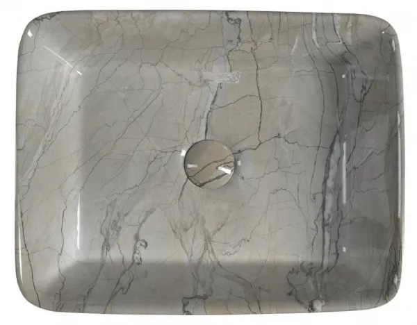 SAPHO - DALMA keramické umývadlo na dosku 48x38 cm, grigio 513