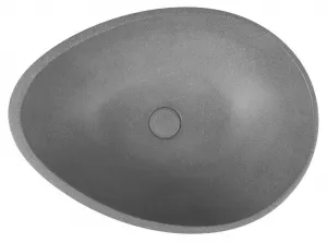 PUNC betónové umývadlo vrátane výpuste, 53x39 cm, čierny granit BH7001