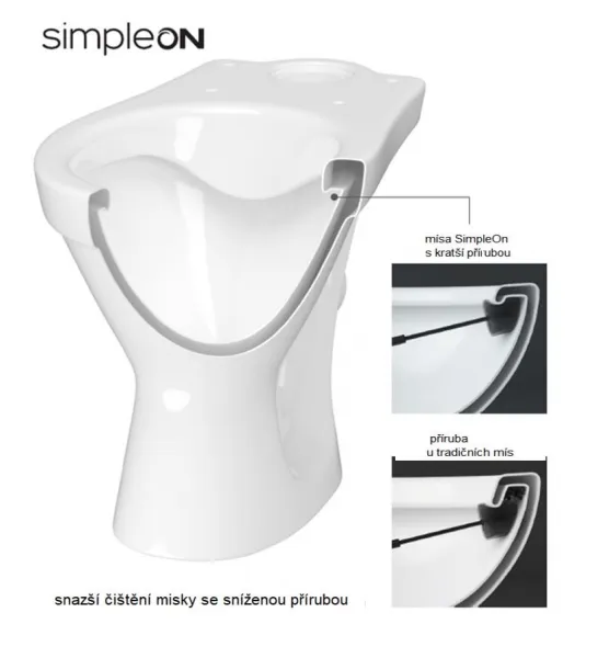 CERSANIT - WC KOMBI 699 CERSANIA II. SIMPLEON 010 3/6L+DUROPLAST SLIM SEDADLO SOFTCLOSE K11-2340