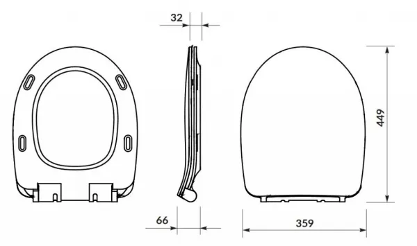 CERSANIT - WC KOMBI 699 CERSANIA II. SIMPLEON 010 3/6L+DUROPLAST SLIM SEDADLO SOFTCLOSE K11-2340