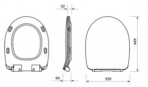 CERSANIT - WC KOMBI 699 CERSANIA II. SIMPLEON 010 3/6L+DUROPLAST SLIM SEDADLO SOFTCLOSE K11-2340