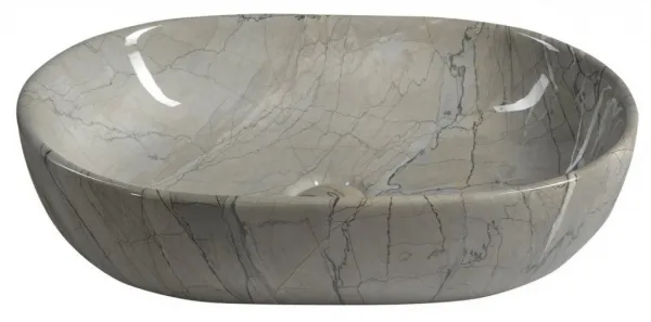 SAPHO - DALMA keramické umývadlo na dosku 59x42 cm, grigio 413