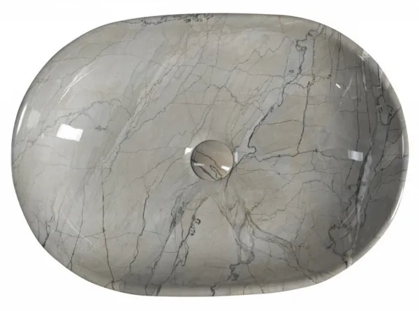 SAPHO - DALMA keramické umývadlo na dosku 59x42 cm, grigio 413