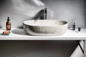 SAPHO - DALMA keramické umývadlo na dosku 59x42 cm, grigio 413