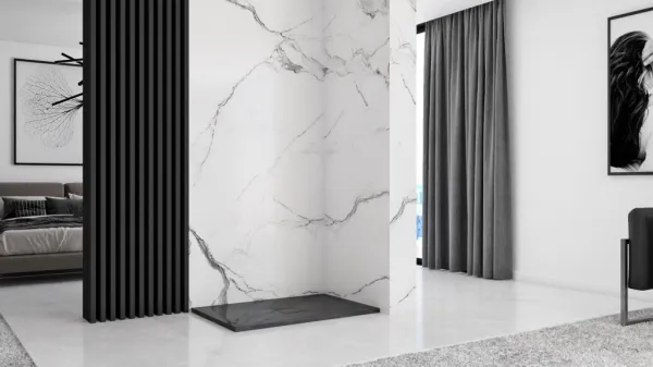 REA - Sprchová vanička Stone 90x120x4 čierna REA-K9603