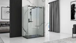 REA - Sprchová vanička Stone 90x120x4 čierna REA-K9603