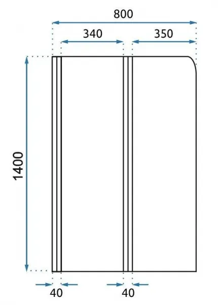 REA - Vaňová zástena Agat-2 80 REA-W0700