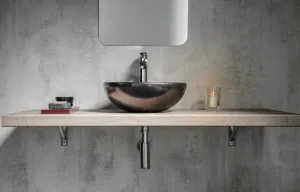 SAPHO - ATTILA keramické umývadlo, priemer 43cm, metalická meď DK010