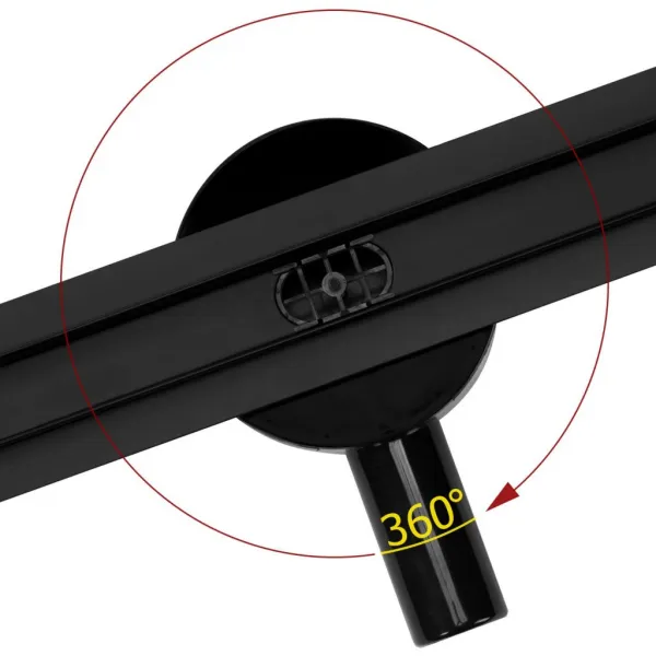 REA sprchový žľab NEREZ NEO SLIM PRO 600 BLACK