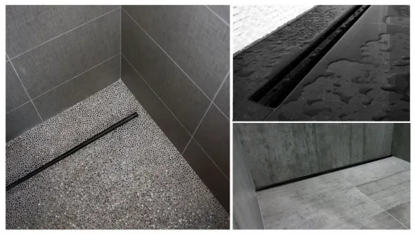 REA sprchový žľab NEREZ NEO SLIM PRO 600 BLACK