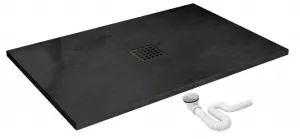 REA - Sprchová vanička Black Rock 80x120 čierna REA-K4579