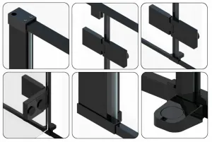 REA - SPRCHOVÝ KÚT FARGO 90x120 BLACK MAT ČIERNA REA-K3214