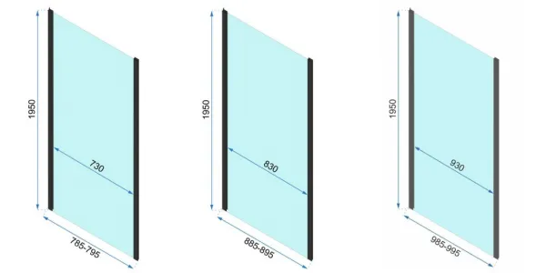 REA Sprchovací kút Rapid Fold II, velikost 90x80