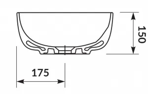 CERSANIT - MODUO 35 KRUHOVÉ UMÝVADLO K116-047