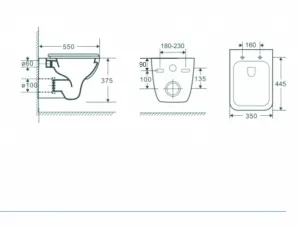 OLSEN SPA - Závesné WC ADDATO RIMLESS sa SLIM sedadlom Soft-close OLKLT2005E