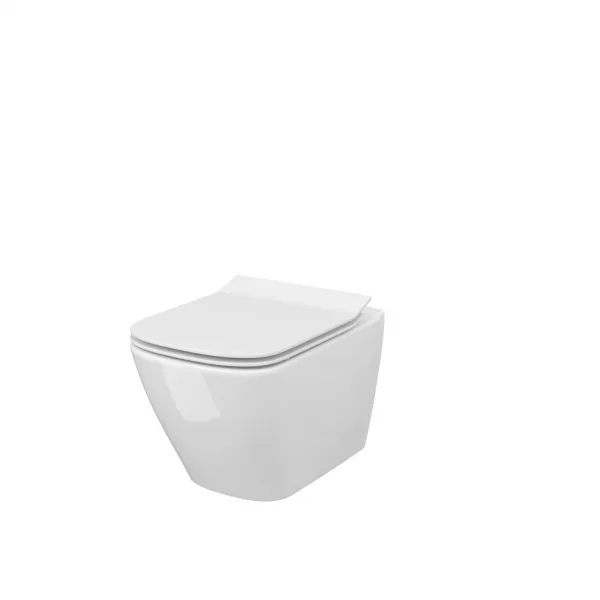 CERSANIT - SET B220 závesná misa CITY SQUARE CLEAN ON vrátane dur. sedátka SLIM S701-405