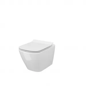 CERSANIT - SET B220 závesná misa CITY SQUARE CLEAN ON vrátane dur. sedátka SLIM S701-405