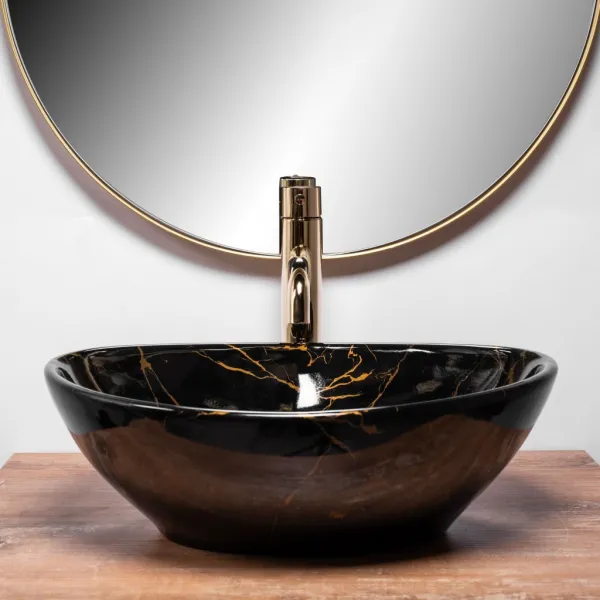 REA - UMÝVADLO NA DOSKU SOFIA BLACK MARBLE REA-U5611