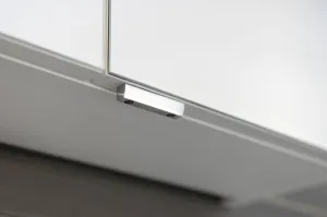 SAPHO - RIWA galérka s LED osvetlením, 3x dvierka, 121x70x17cm, biela lesk RIW120-0030