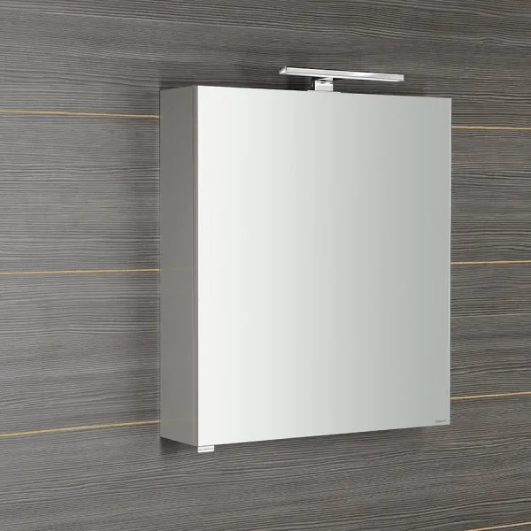 SAPHO - RIWA galérka s LED osvetlením, 60x70x17cm, biela lesk RIW060-0030