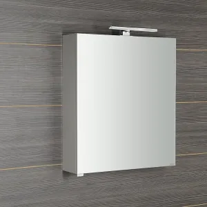 SAPHO - RIWA galérka s LED osvetlením, 60x70x17cm, biela lesk RIW060-0030