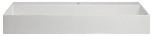 QUADRADO betónové umývadlo vrátane výpuste, 96x44 cm, biely pieskovec AR467