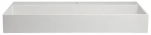 QUADRADO betónové umývadlo vrátane výpuste, 96x44 cm, biely pieskovec AR467