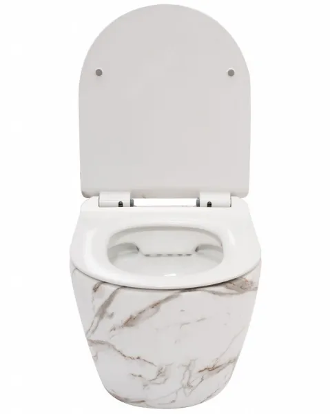 REA - Závesná WC misa vrátane sedátka RIMLESS Carlos Slim Lava matná REA-C8004