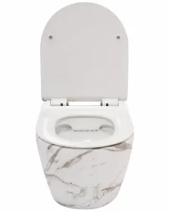 REA - Závesná WC misa vrátane sedátka RIMLESS Carlos Slim Lava matná REA-C8004