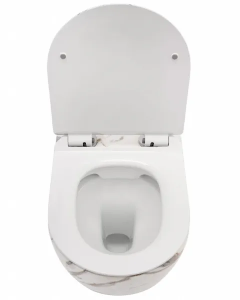 REA - Závesná WC misa vrátane sedátka RIMLESS Carlos Slim Lava matná REA-C8004