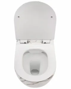 REA - Závesná WC misa vrátane sedátka RIMLESS Carlos Slim Lava matná REA-C8004