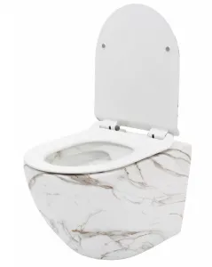 REA - Závesná WC misa vrátane sedátka RIMLESS Carlos Slim Lava matná REA-C8004