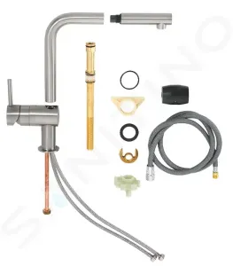 GROHE GROHE - Minta Drezová batéria s výsuvnou koncovkou, supersteel 32168DC0