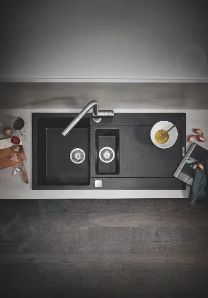 GROHE GROHE - Minta Drezová batéria s výsuvnou koncovkou, supersteel 32168DC0