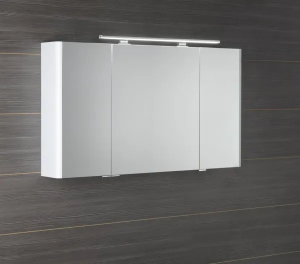 SAPHO - LUCIE galérka s LED osvetlením, 126x70x17cm, biela LU125-0030