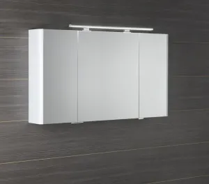 SAPHO - LUCIE galérka s LED osvetlením, 126x70x17cm, biela LU125-0030