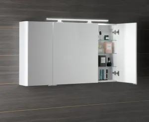 SAPHO - LUCIE galérka s LED osvetlením, 126x70x17cm, biela LU125-0030